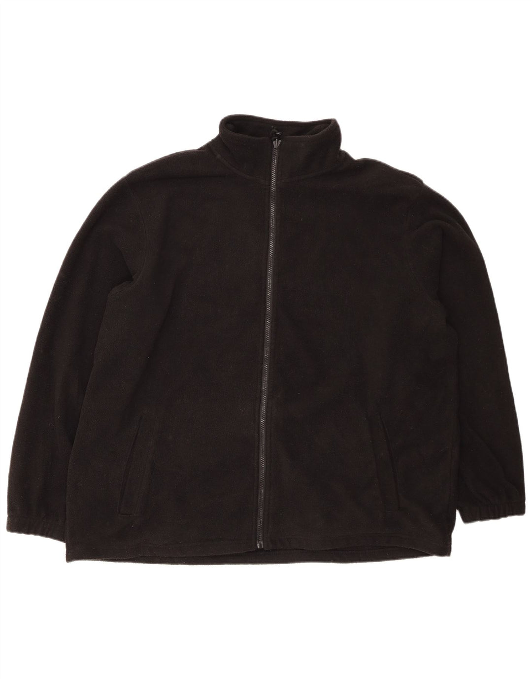 MOUNTAIN WAREHOUSE Mens Fleece Jacket UK 42 XL Black Polyester