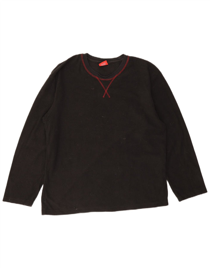 IZOD Herren-Fleecepullover, groß, schwarzes Polyester