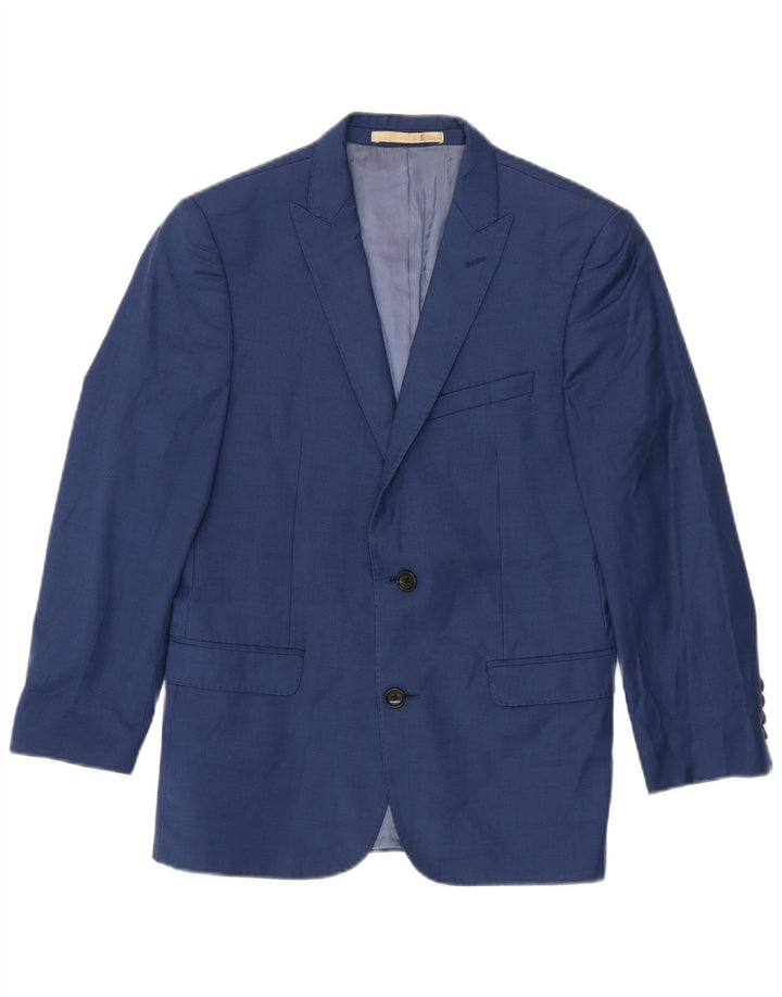 French Connection Herren-Blazer mit 2 Knöpfen und 3/4-Ärmeln, Größe 36, Blau
