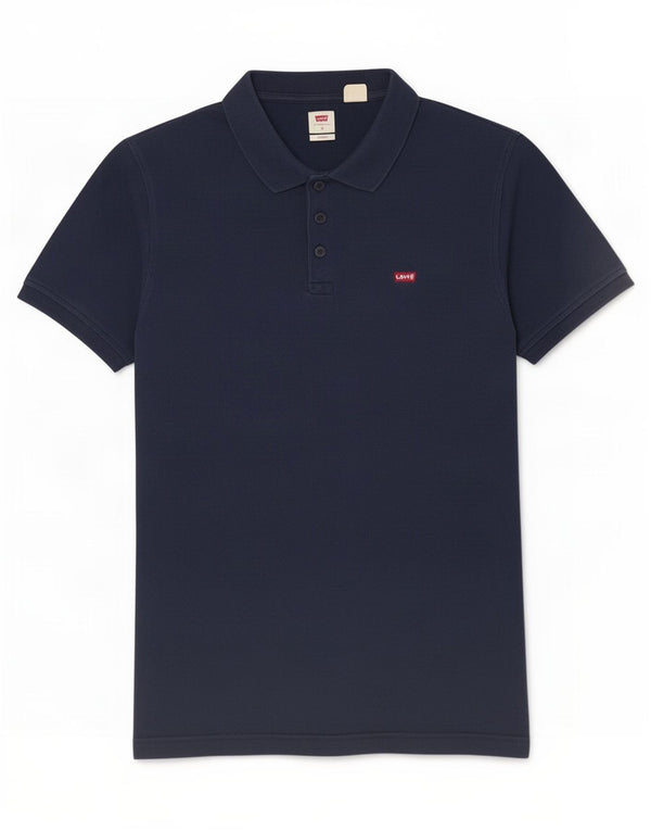 Levi's Mens Standard Polo Shirt Medium Navy Blue Cotton