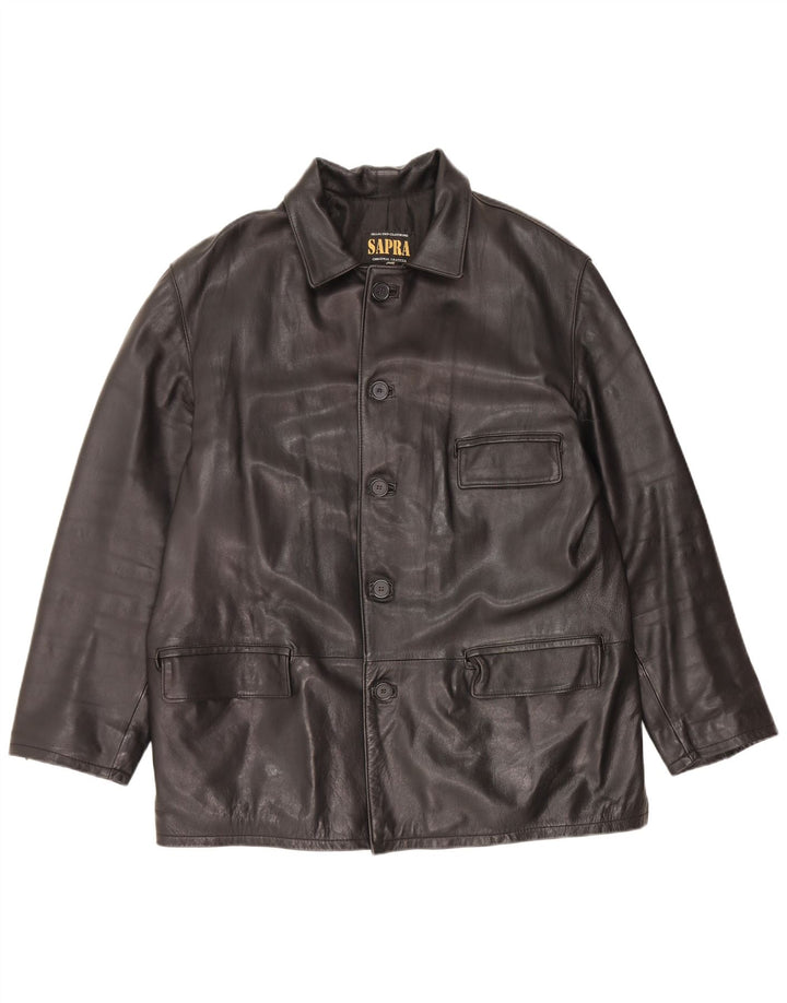 Veste en cuir homme vintage UK 42 XL Cuir noir