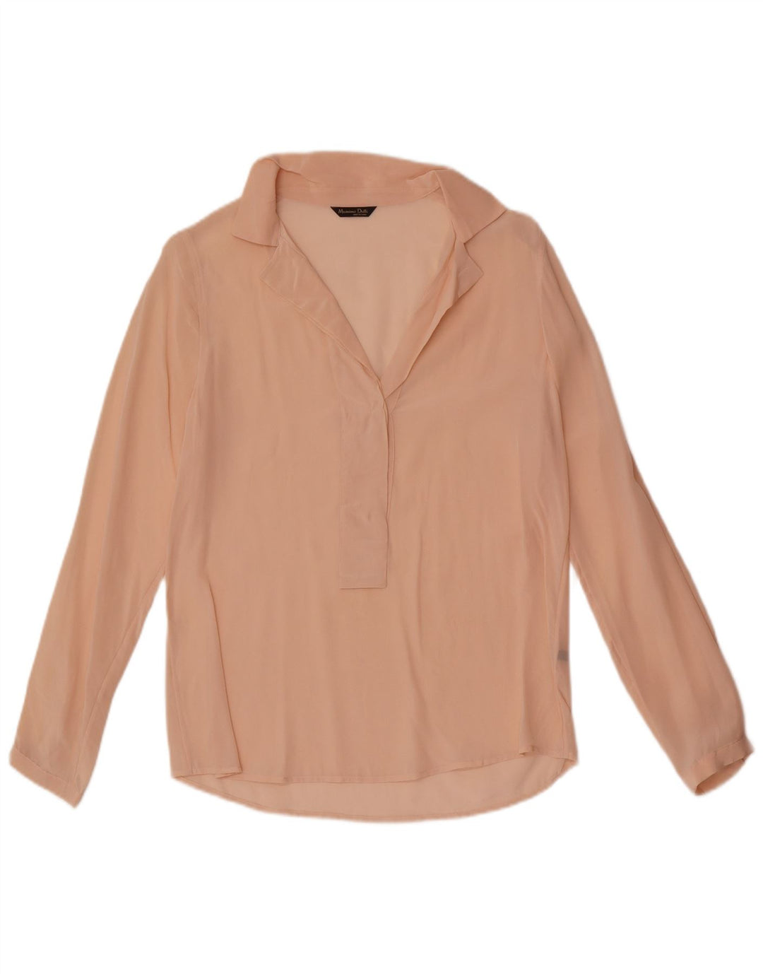 Massimo Dutti Womens Loose Fit See Through Pullover Shirt EU 36 XS Pink