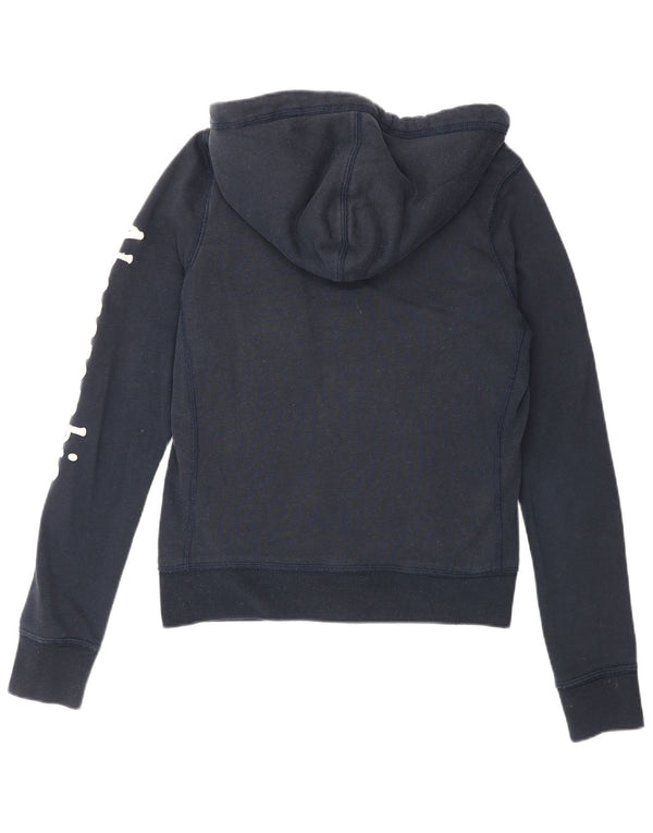 Abercrombie & Fitch Womens Graphic Tracksuit Top Jacket UK 14 Medium Navy B