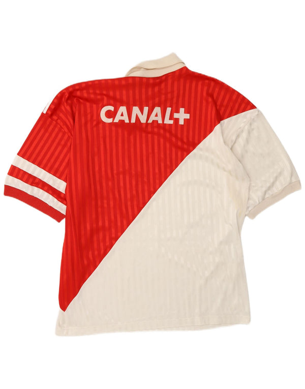 Adidas Mens Monaco Home 1990-1991 Football Shirt Large Red Sports