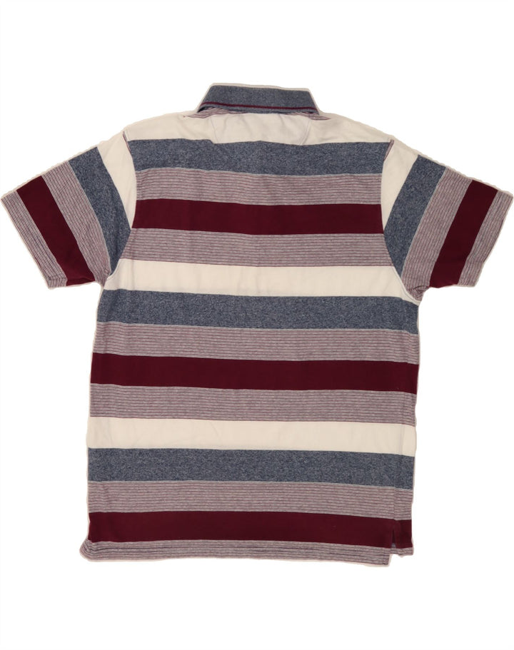 PIERRE CARDIN Mens Regular Fit Polo Shirt Large Multicoloured Striped Vintage Pierre Cardin and Second-Hand Pierre Cardin from Messina Hembry 