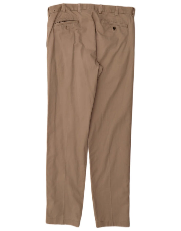 Pantaloni chino slim da uomo Brooks Brothers W34 L34 cotone beige