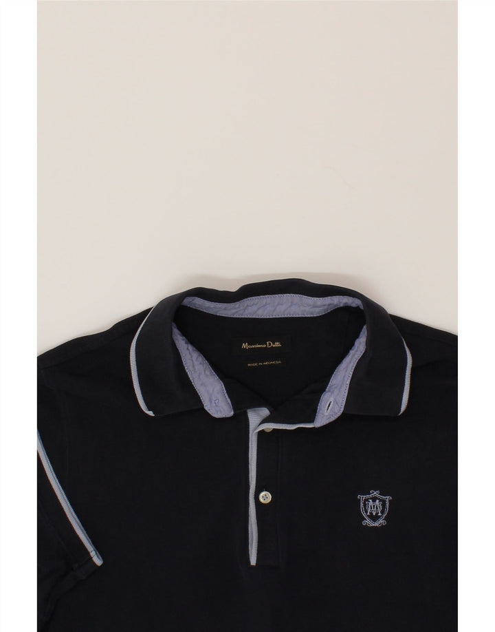 MASSIMO DUTTI Mens Polo Shirt Small Navy Blue Vintage Massimo Dutti and Second-Hand Massimo Dutti from Messina Hembry 