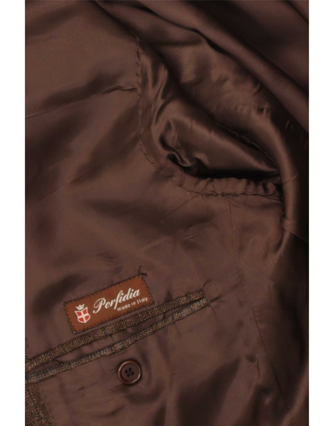 vintage Homme 3 Bouton Blazer Veste UK 38 Medium Brown Check