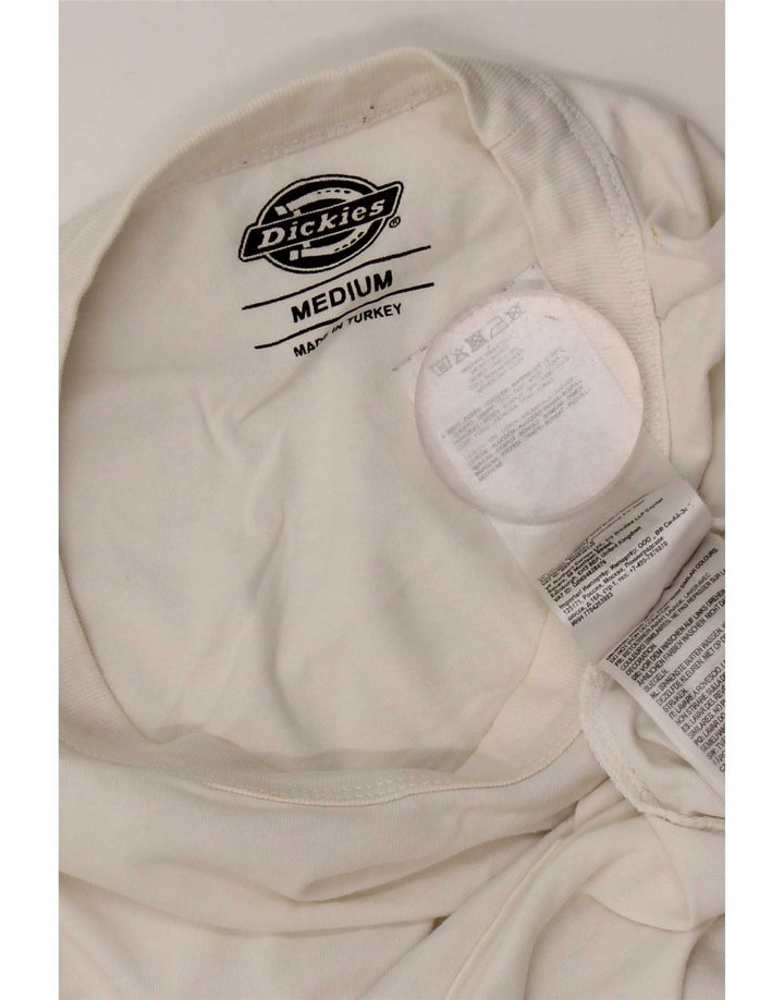 Dickies Herren-T-Shirt-Oberteil aus mittelweißer Baumwolle