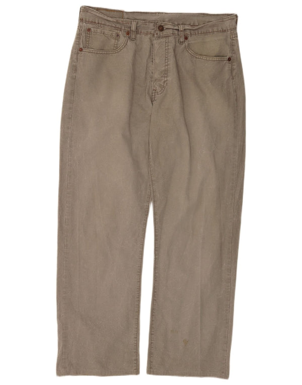 Levi's Mens 401 Straight Jeans W33 L28 Grey Cotton