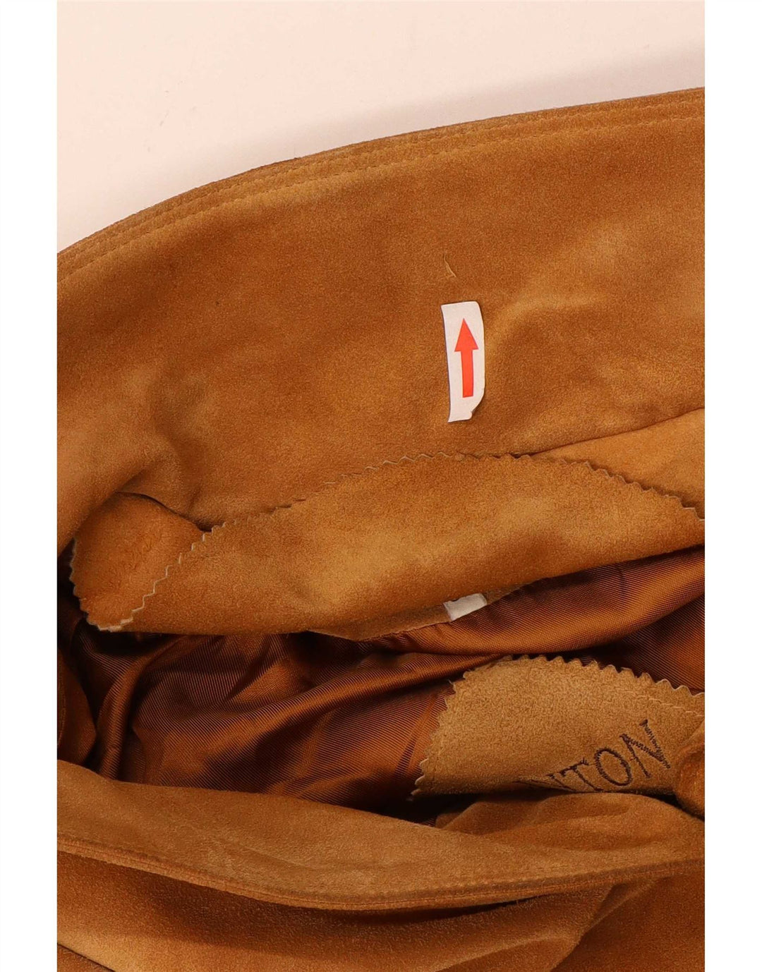 Soprabito vintage da donna in pelle scamosciata IT 42 in pelle beige medio