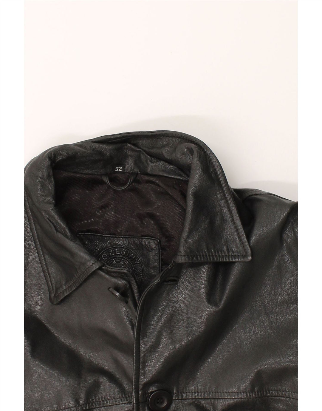 VINTAGE Mens Leather Jacket IT 52 XL Black Vintage Vintage and Second-Hand Vintage from Messina Hembry 