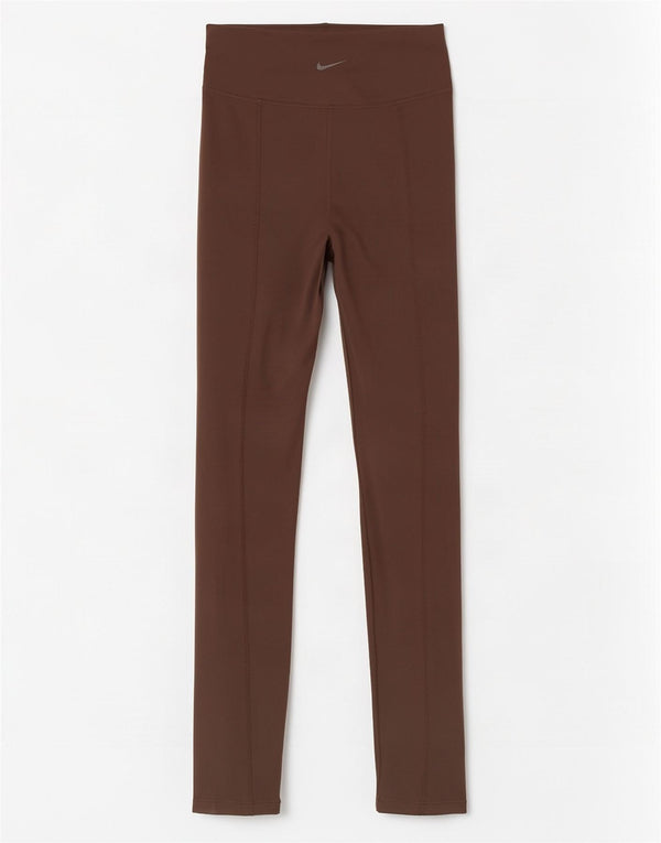 Damskie legginsy Nike Dri Fit UK 12, średni brązowy poliester