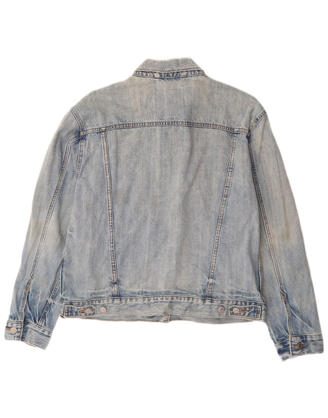 LEVI'S Womens Denim Jacket UK 16 Large Blue Cotton