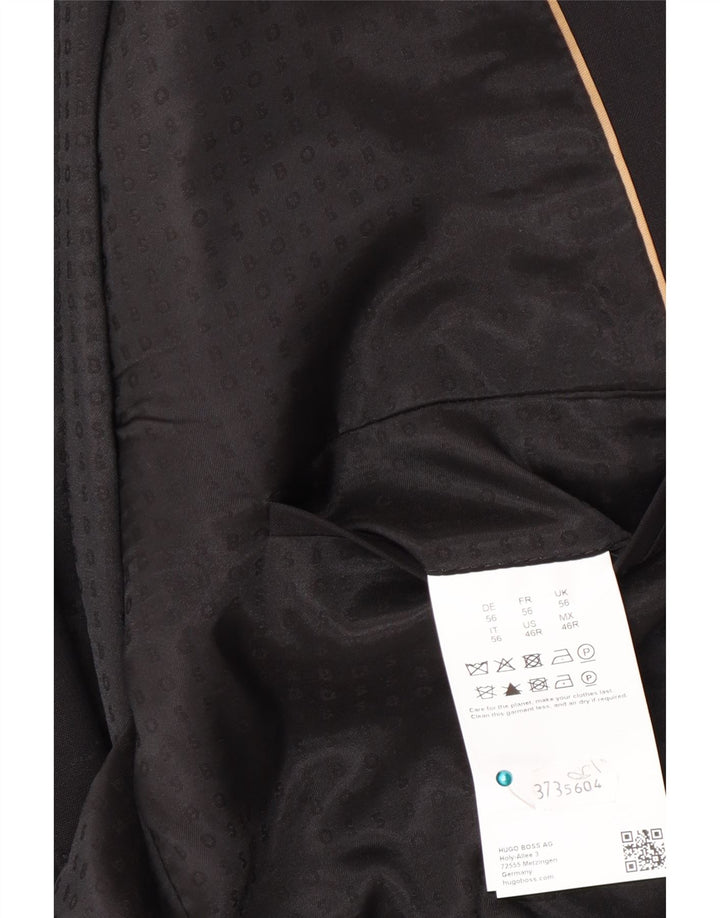 Hugo Boss Herren-Blazer mit 2 Knöpfen, EU 56, 3XL, schwarze Wolle