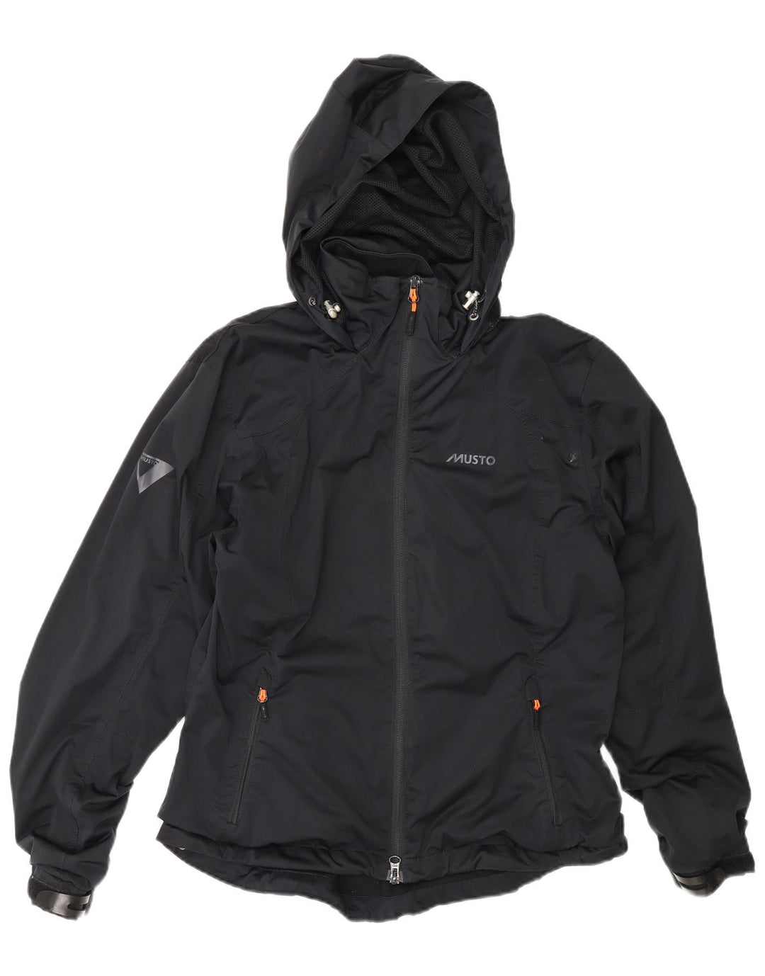 Musto Womens Hooded Oversized Windbreaker Jacket UK 10 Small Black
