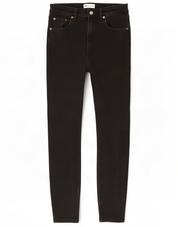 Zara Womens Crop Skinny Jeans EU 38 Small W28 L26 Black Bomuld