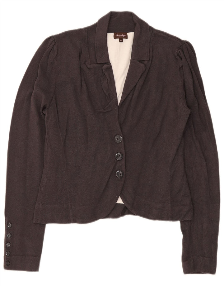 Phase Eight Veste blazer en tricot à 3 boutons pour femme UK 12 Gris moyen Viscose