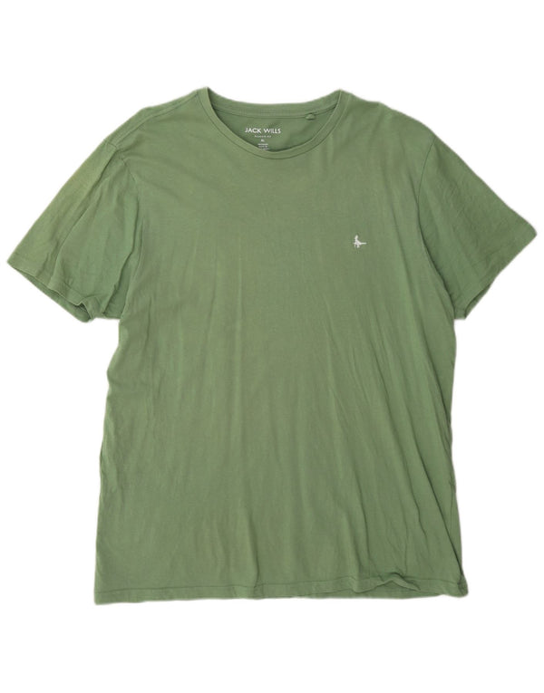 T-shirt męski Jack Wills o klasycznym kroju, XL, zielony, bawełniany