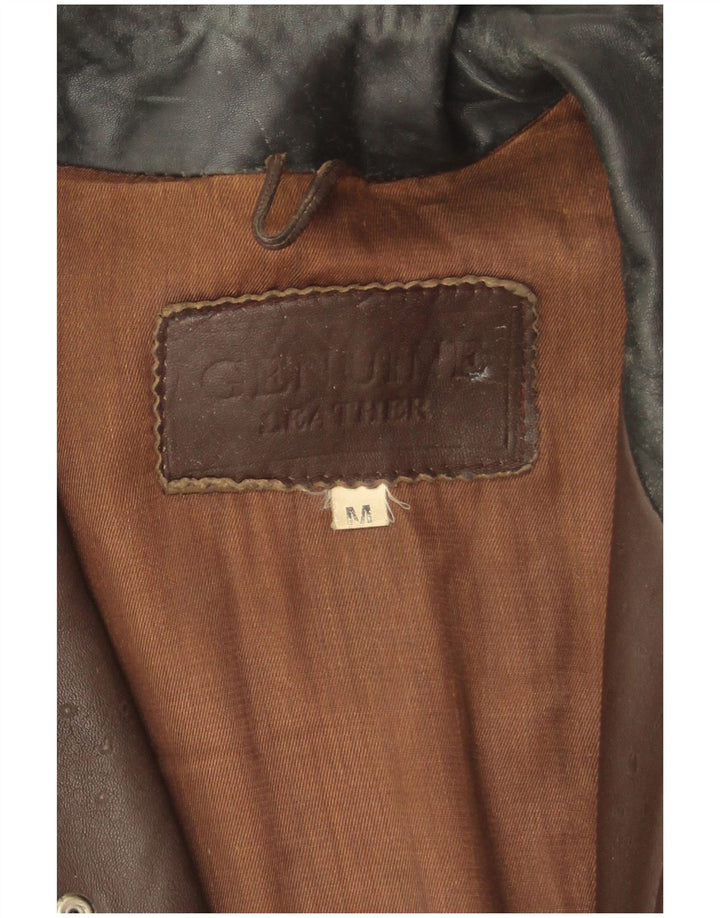 Vintage Mens Leather Jacket UK 38 Medium Brown Leather