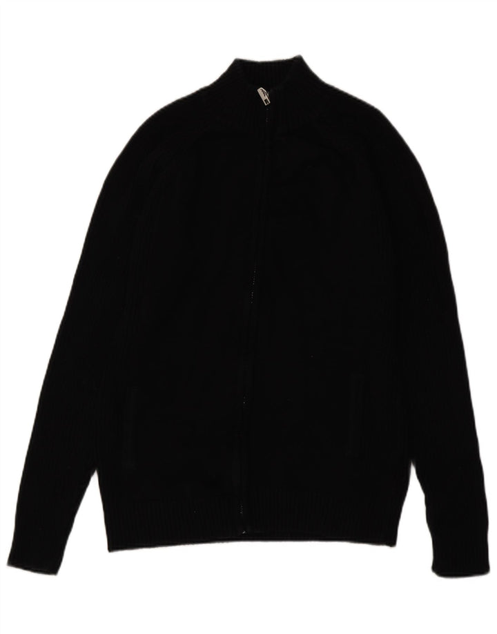 Zara Mens Cardigan Sweater Large Black
