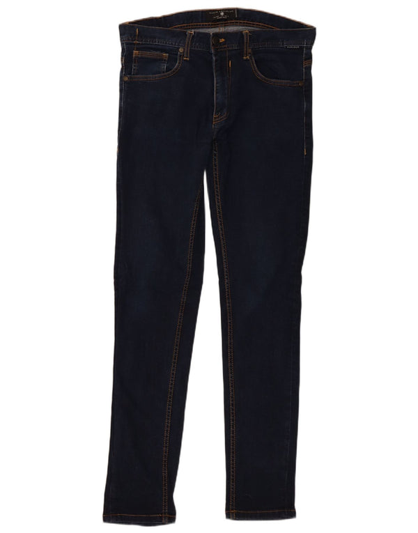 Zara Mens Super Skinny Jeans EU 44 Large W34 L32 Navy Blue