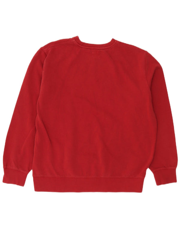 Levi's Felpa da uomo con vestibilità standard, maglione grande, cotone rosso