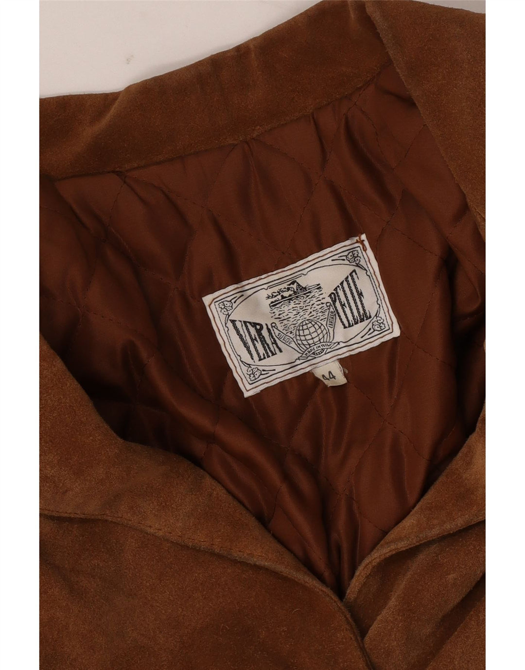 Vintage Damen Wildlederjacke IT 44 Mittelbraunes Leder