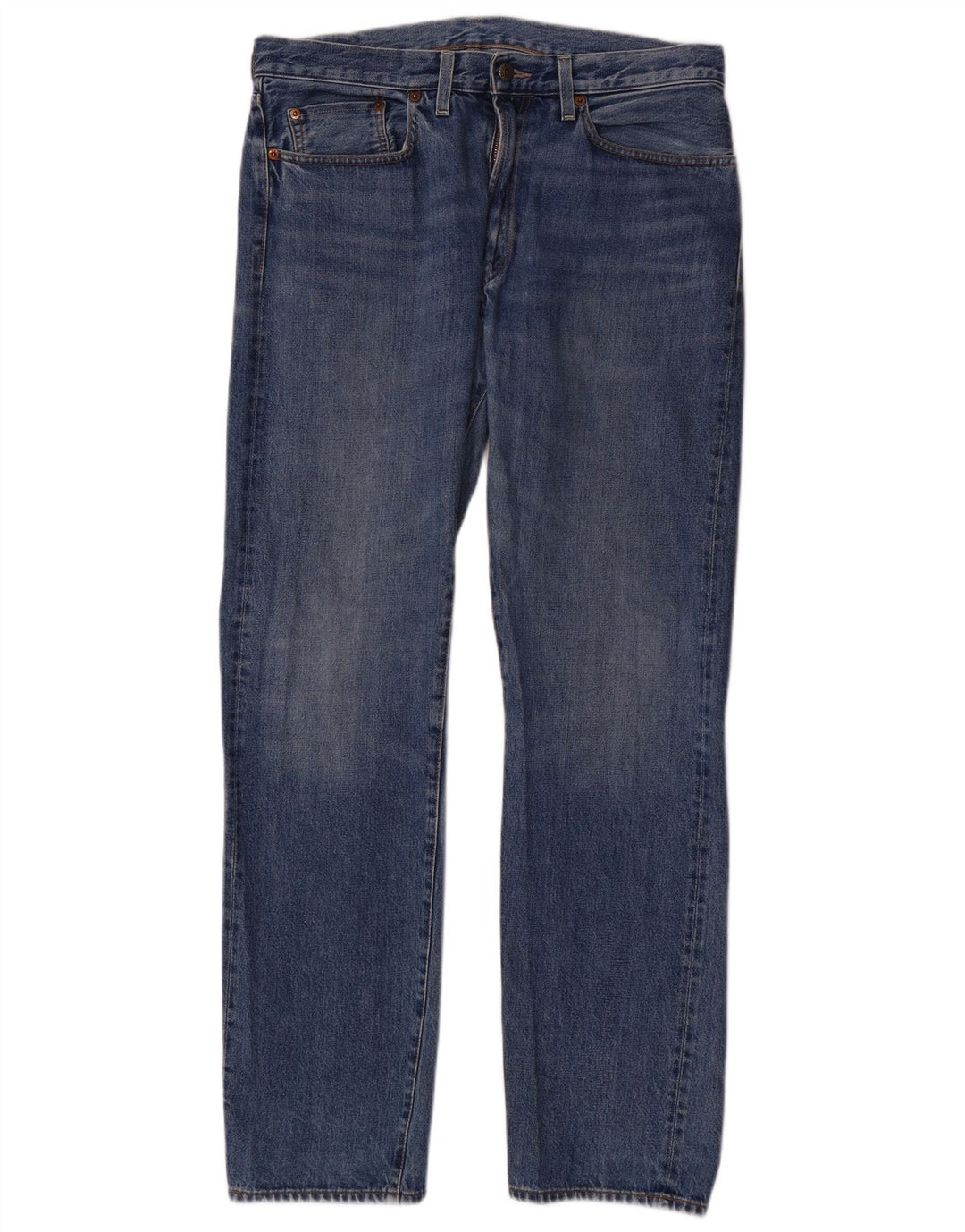 Levi's Mens Straight Jeans W34 L32 Blue Cotton
