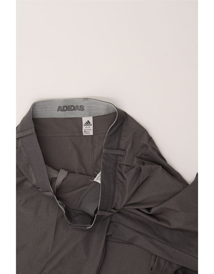 ADIDAS Mens Straight Casual Trousers W32 L32 Grey Polyester Vintage Adidas and Second-Hand Adidas from Messina Hembry 