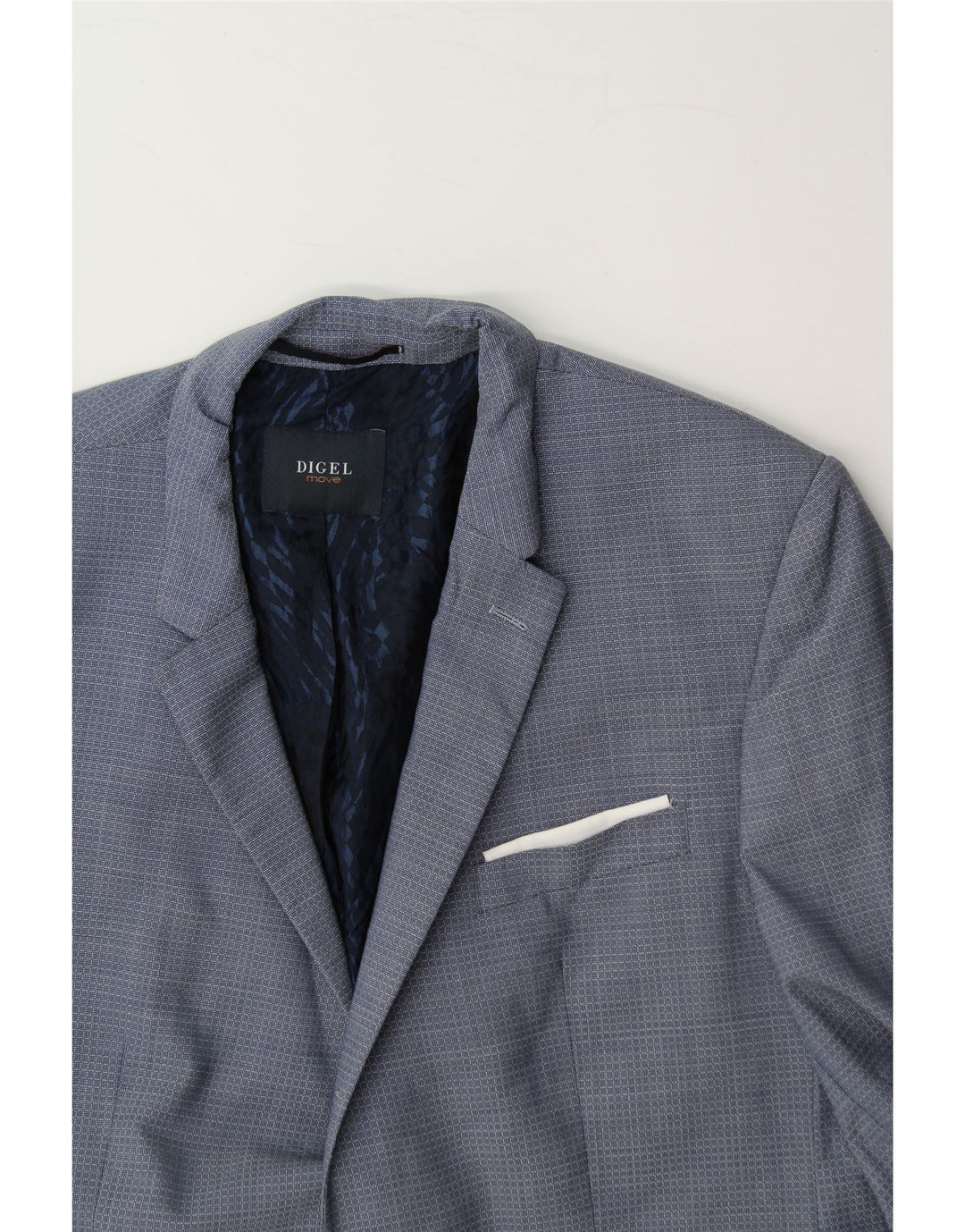 DIGEL Mens 2 Button Blazer Jacket UK 38 Medium Blue Check Vintage Digel and Second-Hand Digel from Messina Hembry 