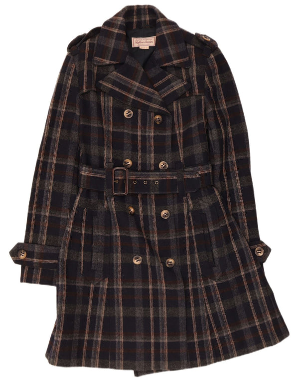 Marlboro Classics Trench Coat til kvinder IT 44 Medium Black Check