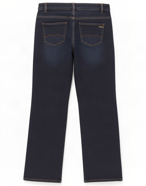 Michael Kors Damen Bootcut Jeans US 8 Medium W30 L30 Marineblaue Baumwolle