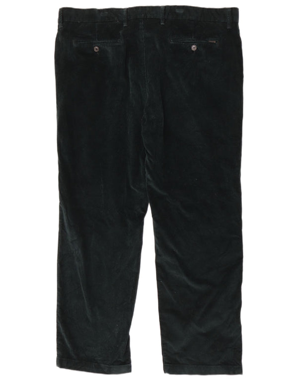 Marks & Spencer Mens Straight Regular Corduroy Trousers W42 L31 Green