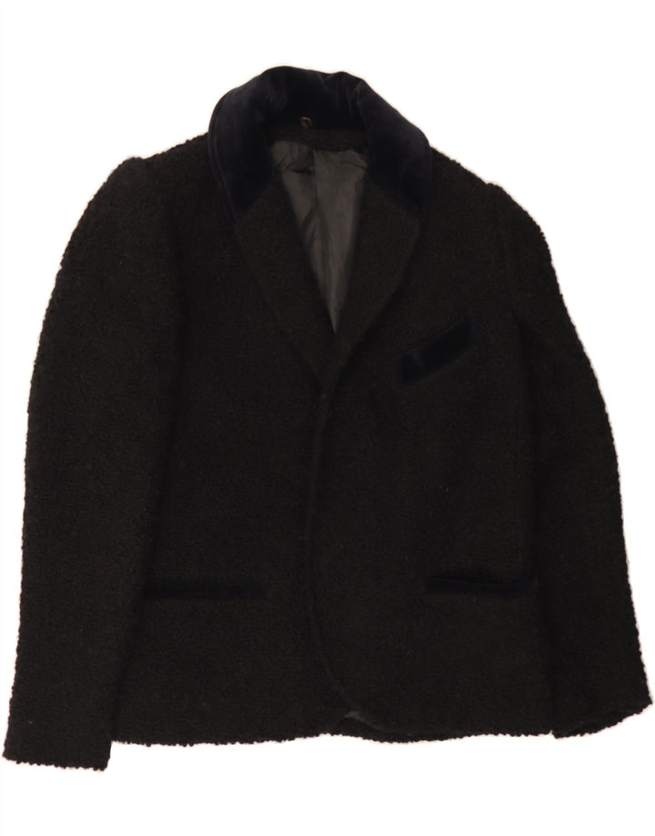 VINTAGE Womens Open Blazer Jacket UK 16 Large Black Vintage Vintage and Second-Hand Vintage from Messina Hembry 