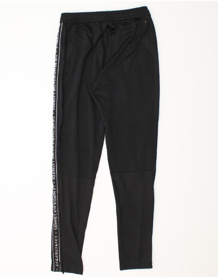 ADIDAS Mens Graphic Tracksuit Trousers Small  Black Polyester Vintage Adidas and Second-Hand Adidas from Messina Hembry 