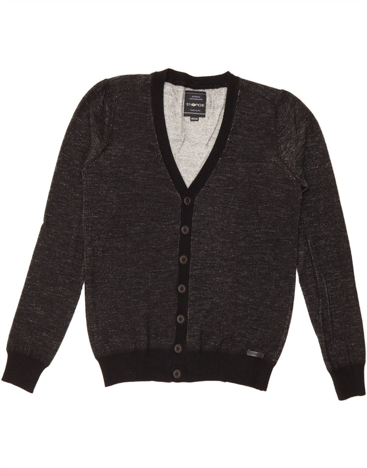 ENERGIE Mens Cardigan Sweater Medium Black Vintage Energie and Second-Hand Energie from Messina Hembry 