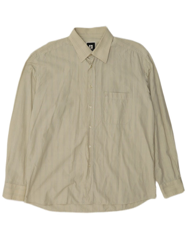 Roccobarocco Chemise Homme Taille 43 17 XL Beige Check
