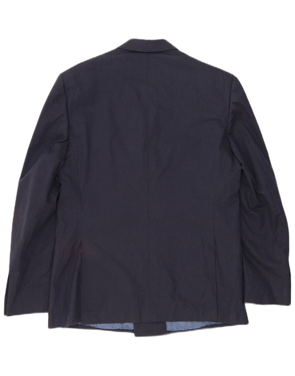 Marks & Spencer Mens Double Breasted Blazer Jacket UK 42 Large Navy Blue