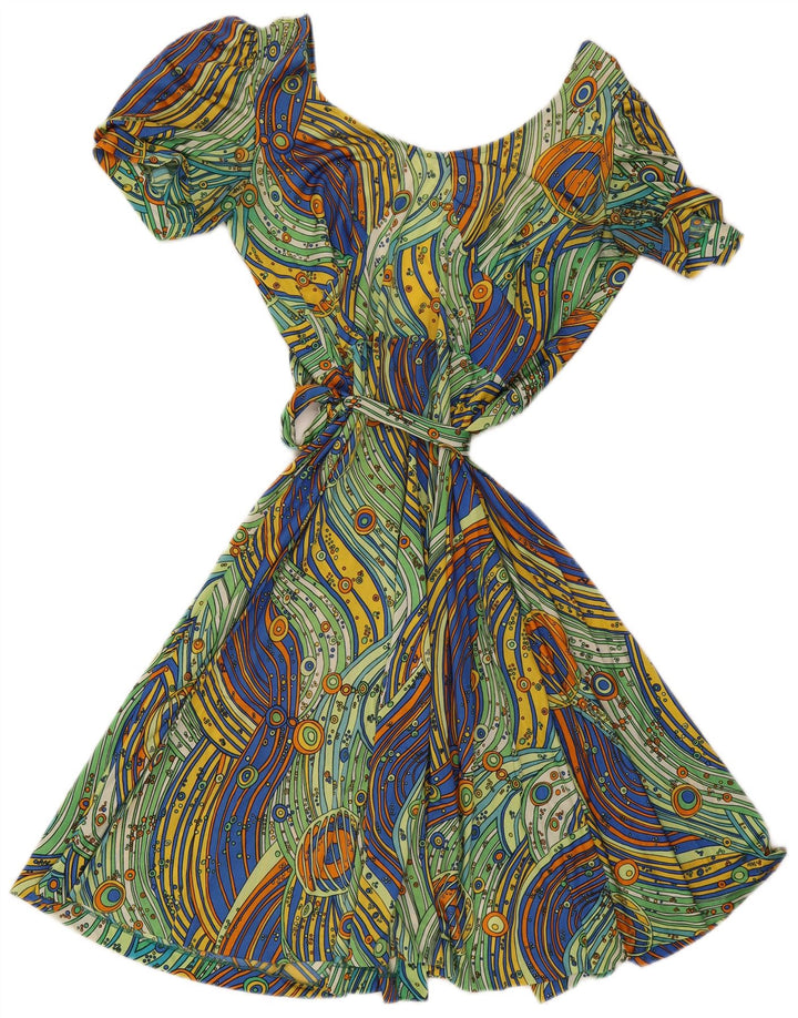 Vintage Womens Wrap Dress IT 48 XL Multicoloured Striped