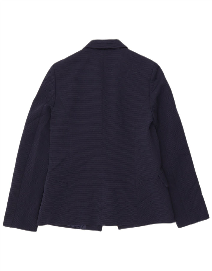 Oasis Womens Open Blazer Jacket UK 10 Small Navy Blue Polyester