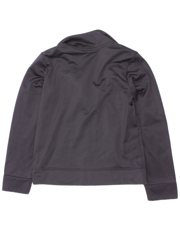 Nike Girls Tracksuit Top Jacket 6-7 Years Large Black Polyester