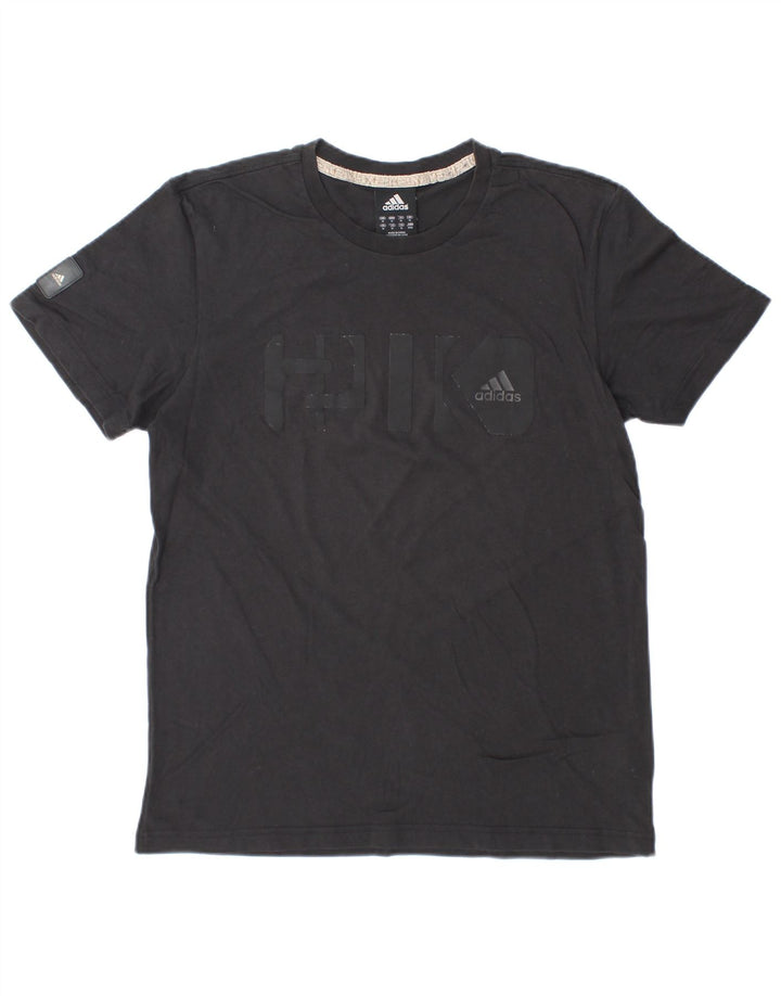 ADIDAS Mens Graphic T-Shirt Top Medium Black Cotton