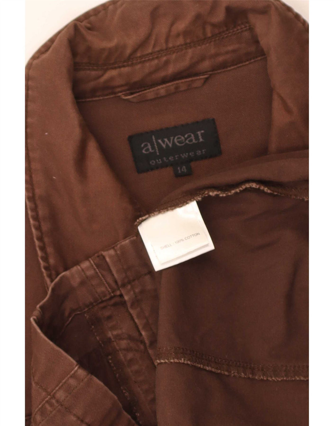 Awear Womens Utility Jacke UK 14 Mittelbraune Baumwolle