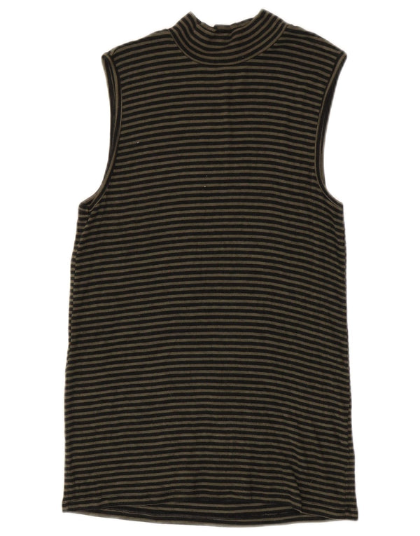 Gap Damen-Trägershirt UK 12 Mittelschwarz gestreift aus Modal