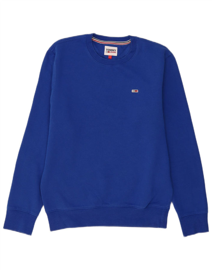 TOMMY HILFIGER Mens Sweatshirt Jumper Small Blue Cotton