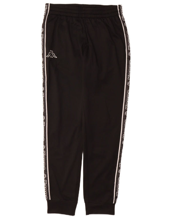 Kappa Mens Graphic Tracksuit Trousers Joggers Small Black Polyester