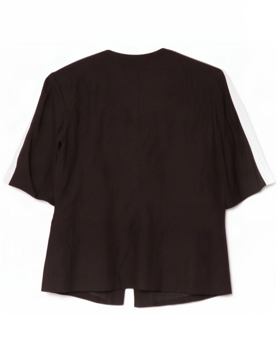 Basler Womens 5 Button Short Sleeve Blazer Jacket UK 12 Medium Black