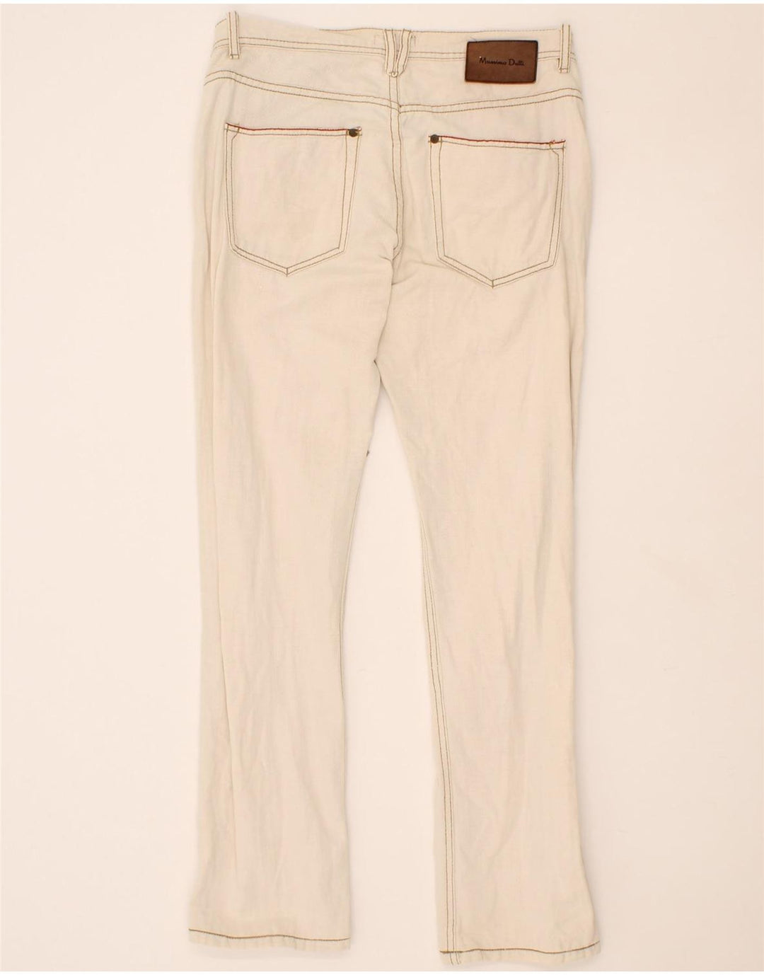 MASSIMO DUTTI Womens Slim Jeans EU 40 Medium W30 L30 Off White Cotton Vintage Massimo Dutti and Second-Hand Massimo Dutti from Messina Hembry 