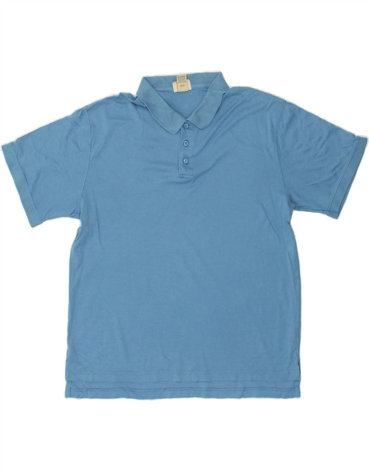 L.L.BEAN Mens Polo Shirt Medium Blue Cotton Vintage L.L.Bean and Second-Hand L.L.Bean from Messina Hembry 